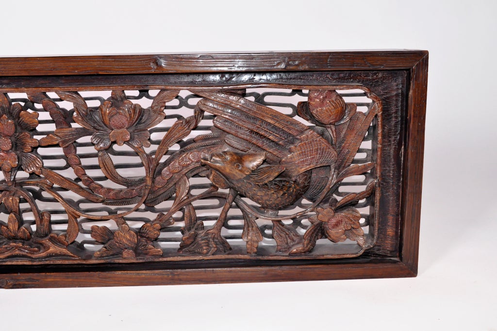 18th Century and Earlier Chinese Openwork Carved Panel