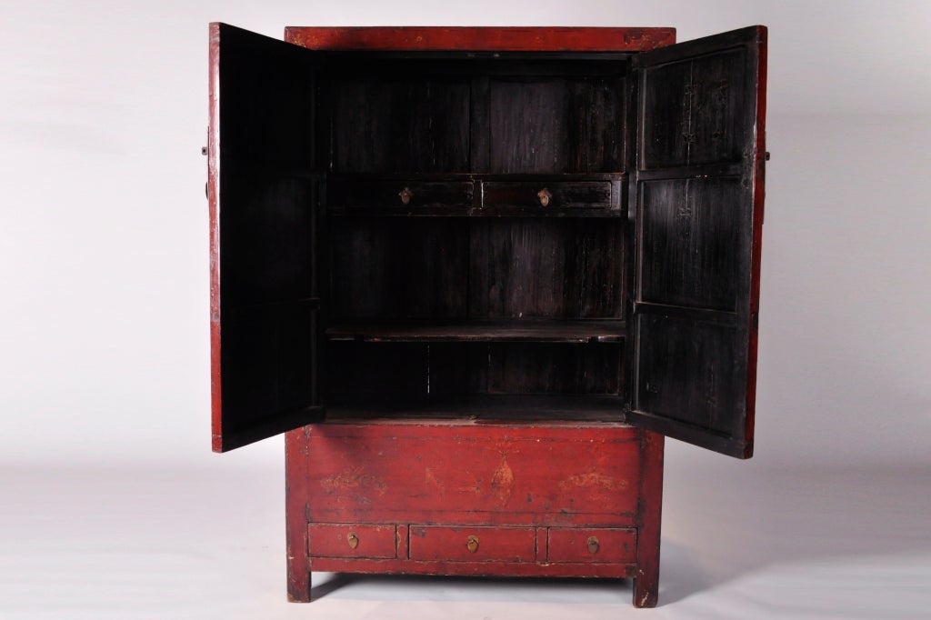 Painted Chinese Clothing Cabinet 1