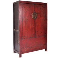 Painted Chinese Clothing Cabinet