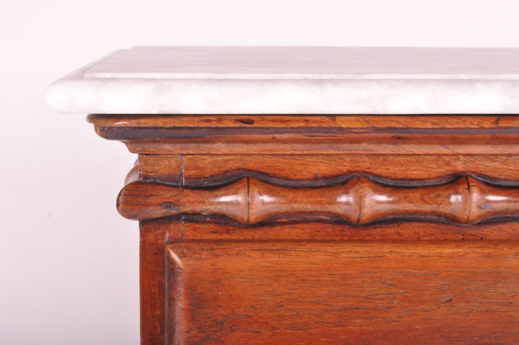 A Pair of British Colonial Side Chest with Stone Top 3