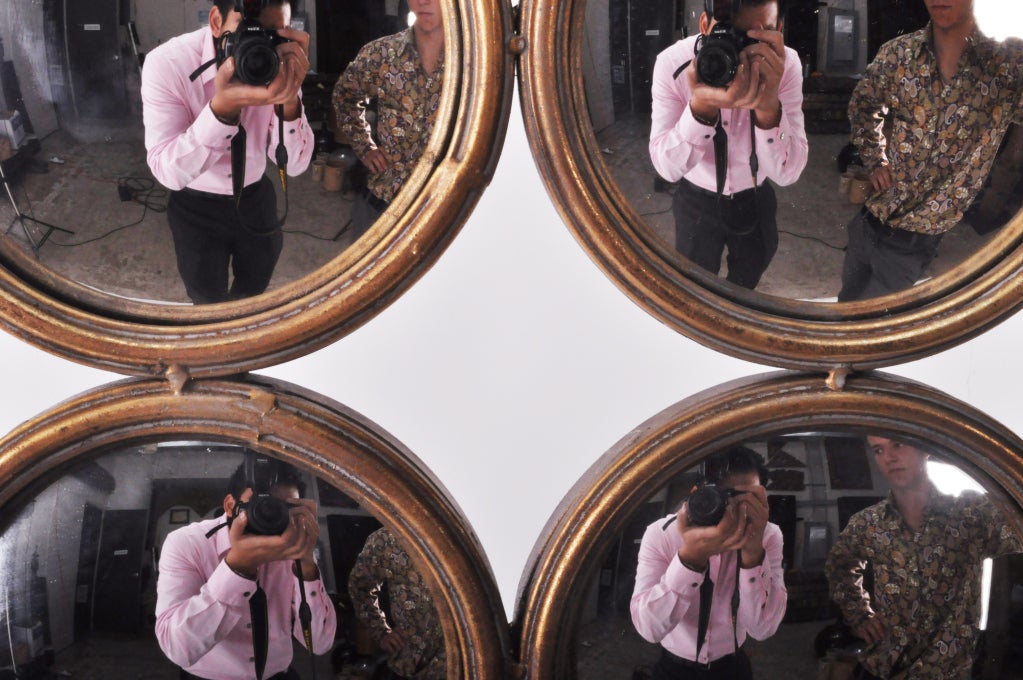 Decoration Panel of Round Curved Mirrors 1