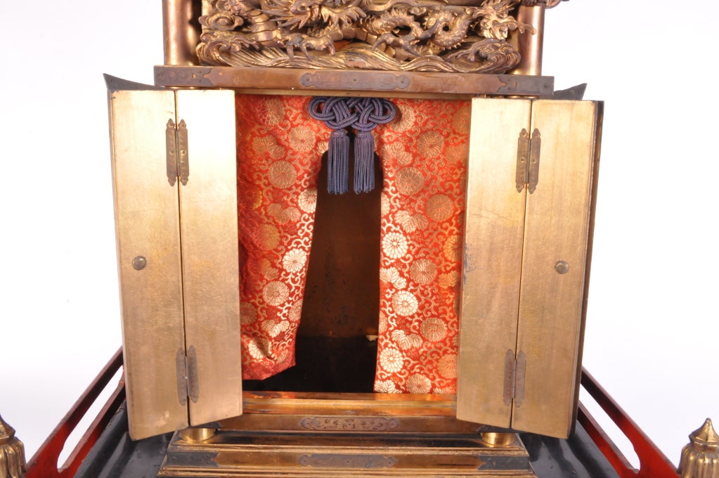 Wood Japanese Buddhist Shinto Shrine