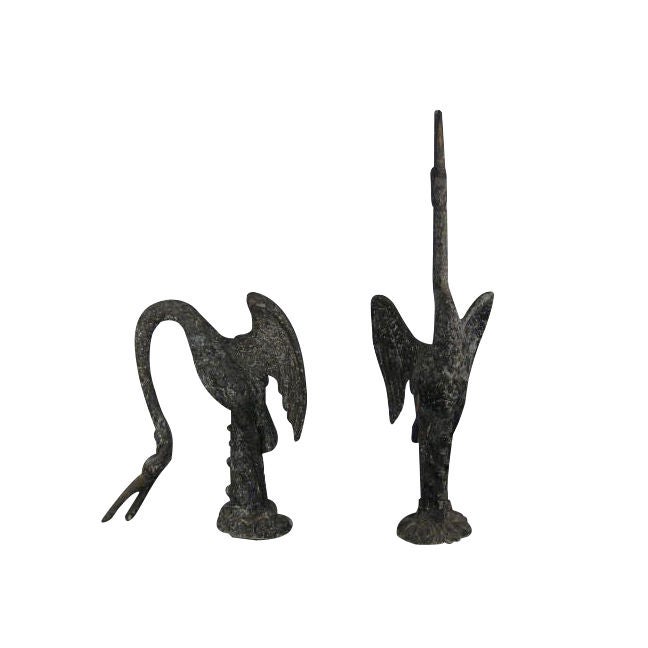 Pair of Concrete Garden Cranes at 1stDibs