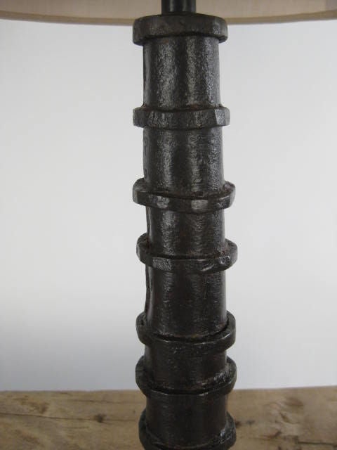 Pair of Industrial Iron Table Lamps