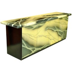 1980's Custom Sideboard with Faux Marble Lacquer 9