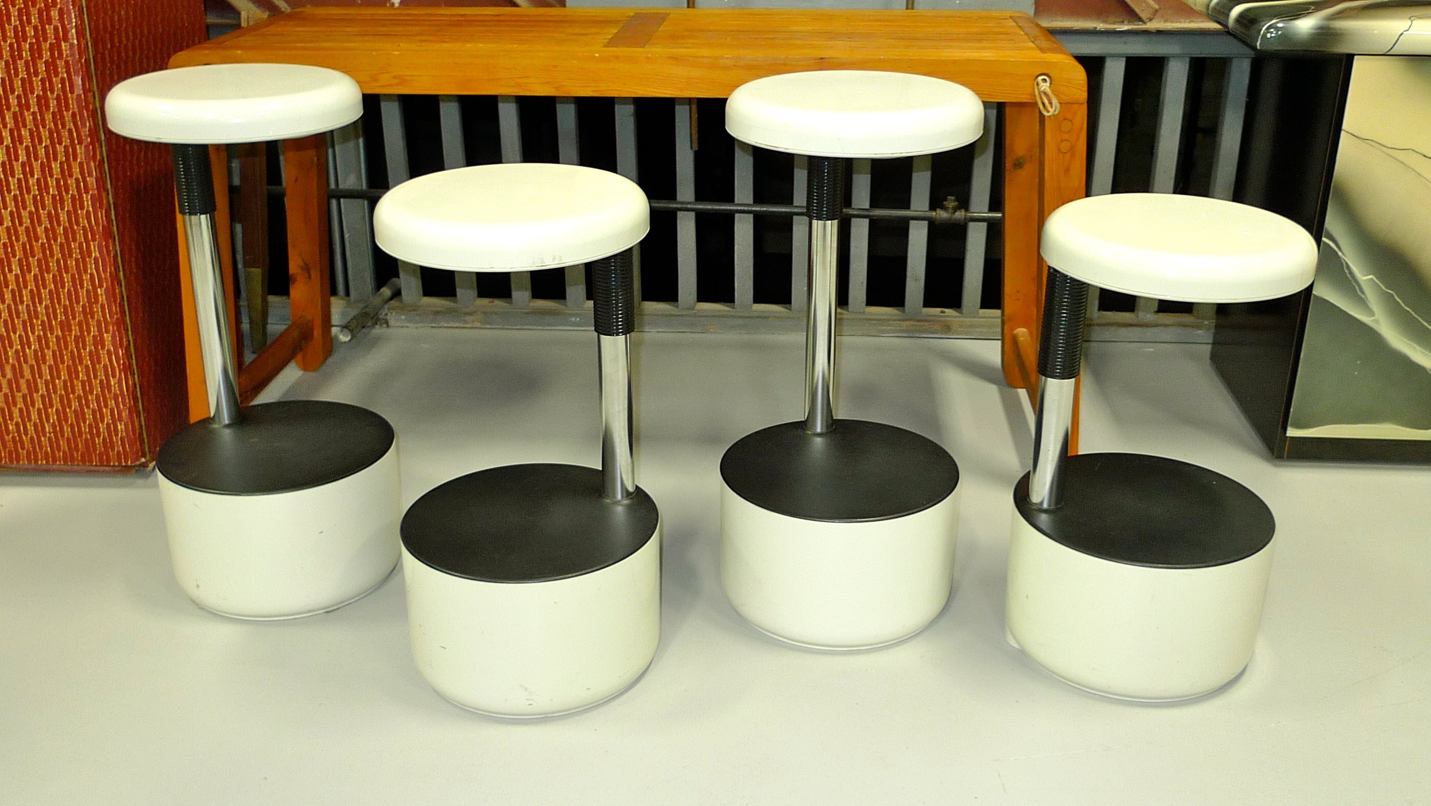 Set of 4 "Golf" Bar Stools by Roberto Lucci and Paolo Orlandini for VELCA