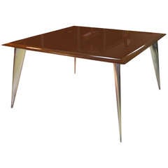 Philippe Starck Square Mahogany Dining Table M (Serie Lang) from Aleph