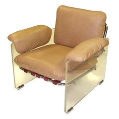 Pace Collection Lucite Lounge Chair