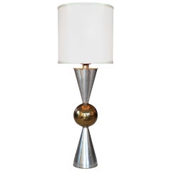 Atomic Double Cone & Ball Table Lamp