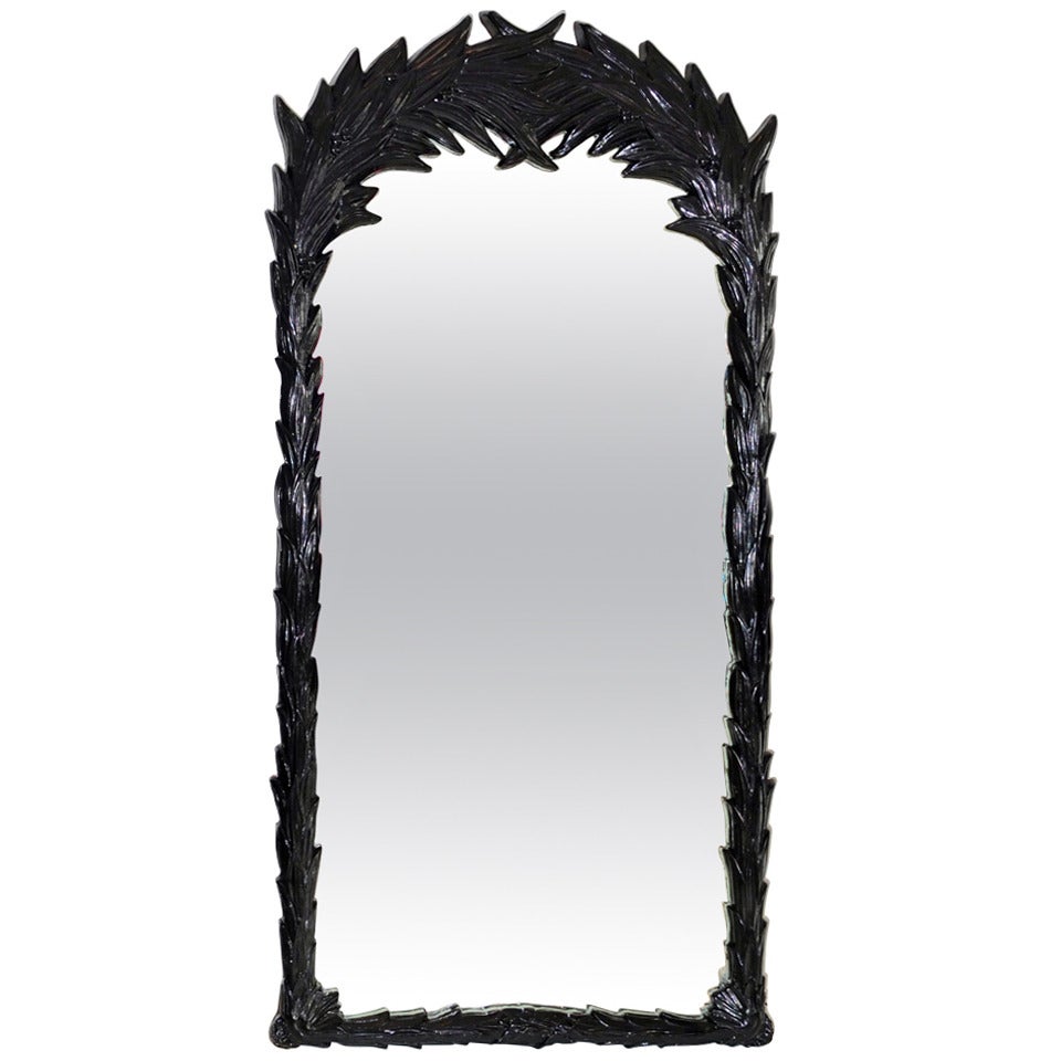 Large Palm Foliate Mirror by Sirmos For Sale