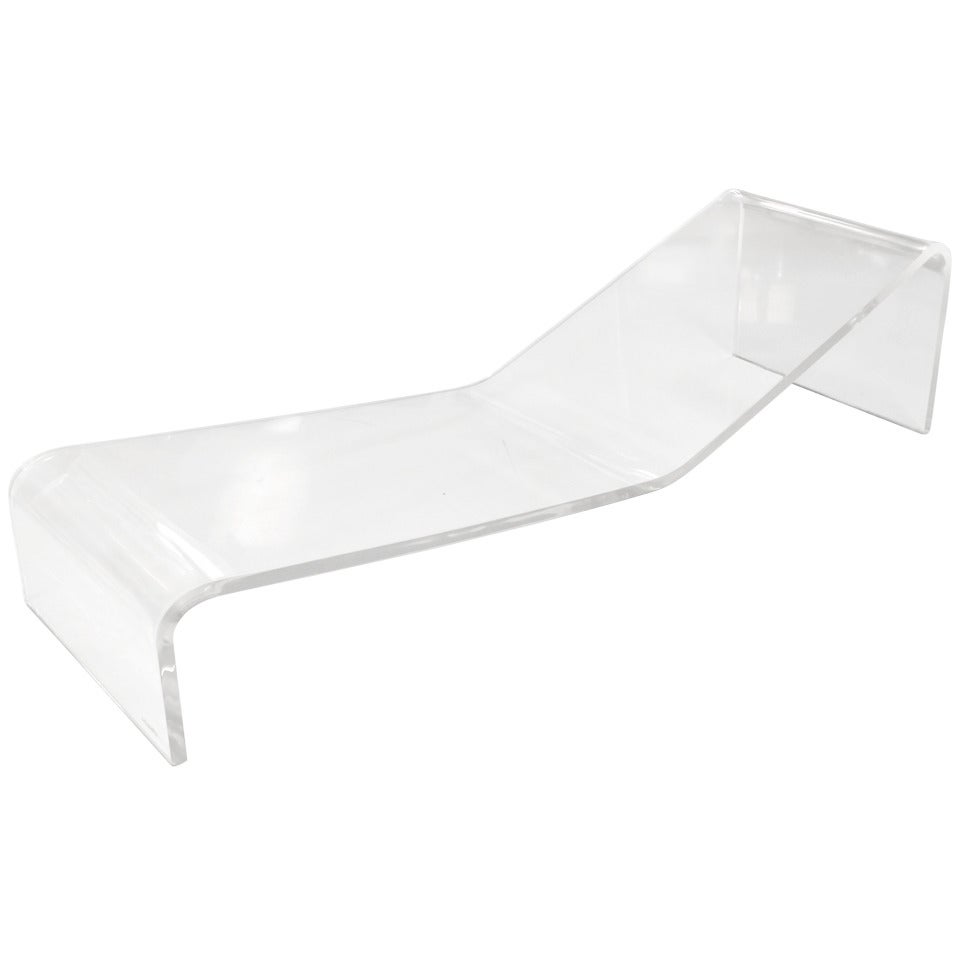 Signed Original Lucite Chaise by Gary Gutterman