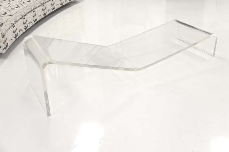 Modern Signed Original Lucite Chaise by Gary Gutterman For Sale