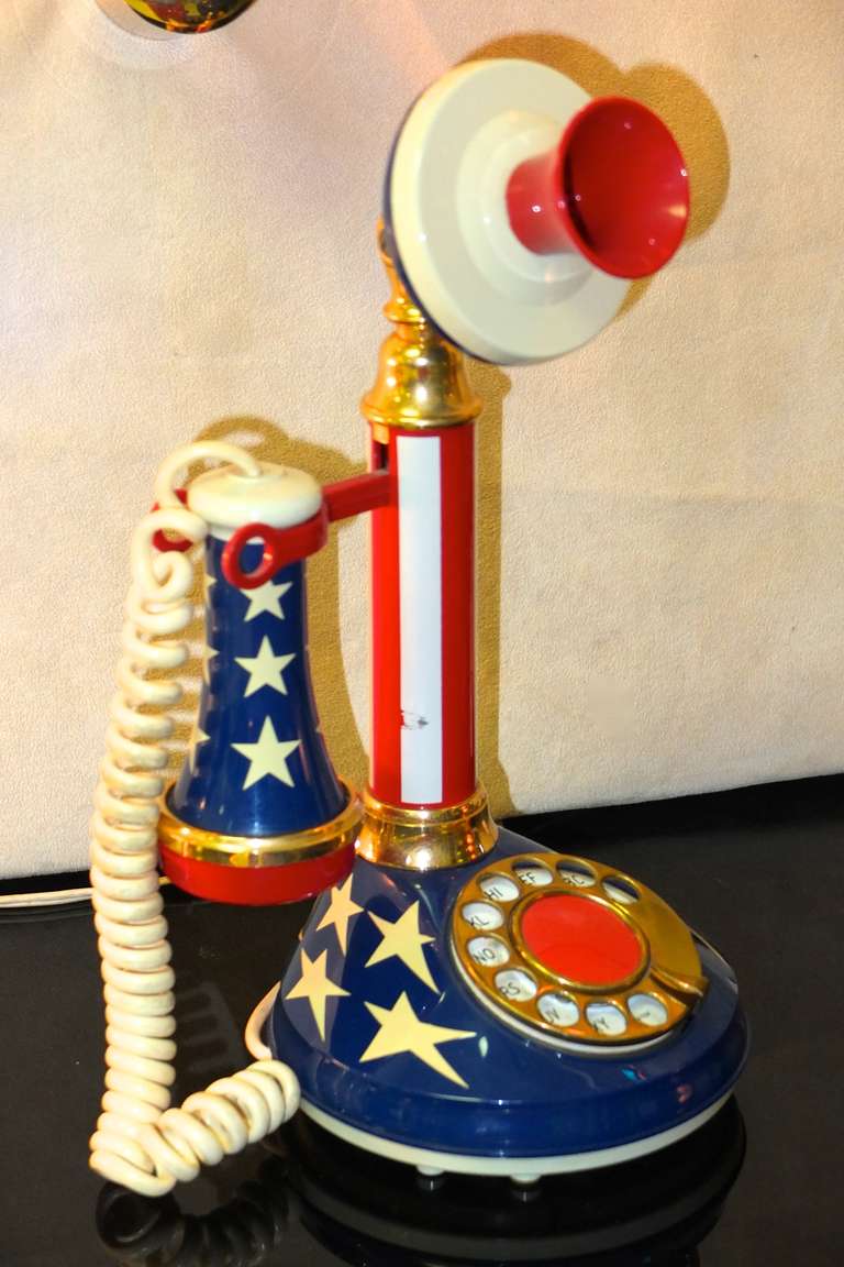 American Stars & Stripes Candlestick Telephone
