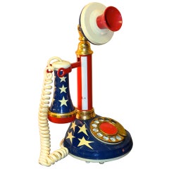 Stern Stern- und Streifen-Kerzenleuchter- Telephone