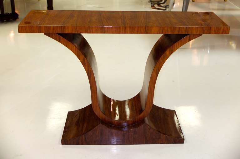 Art Deco Tulip Console Table in Rosewood