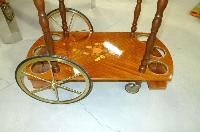 antique italian bar cart