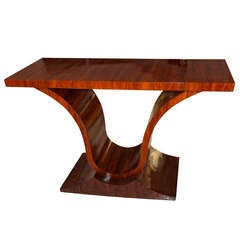 Art Deco Tulip Console Table in Rosewood