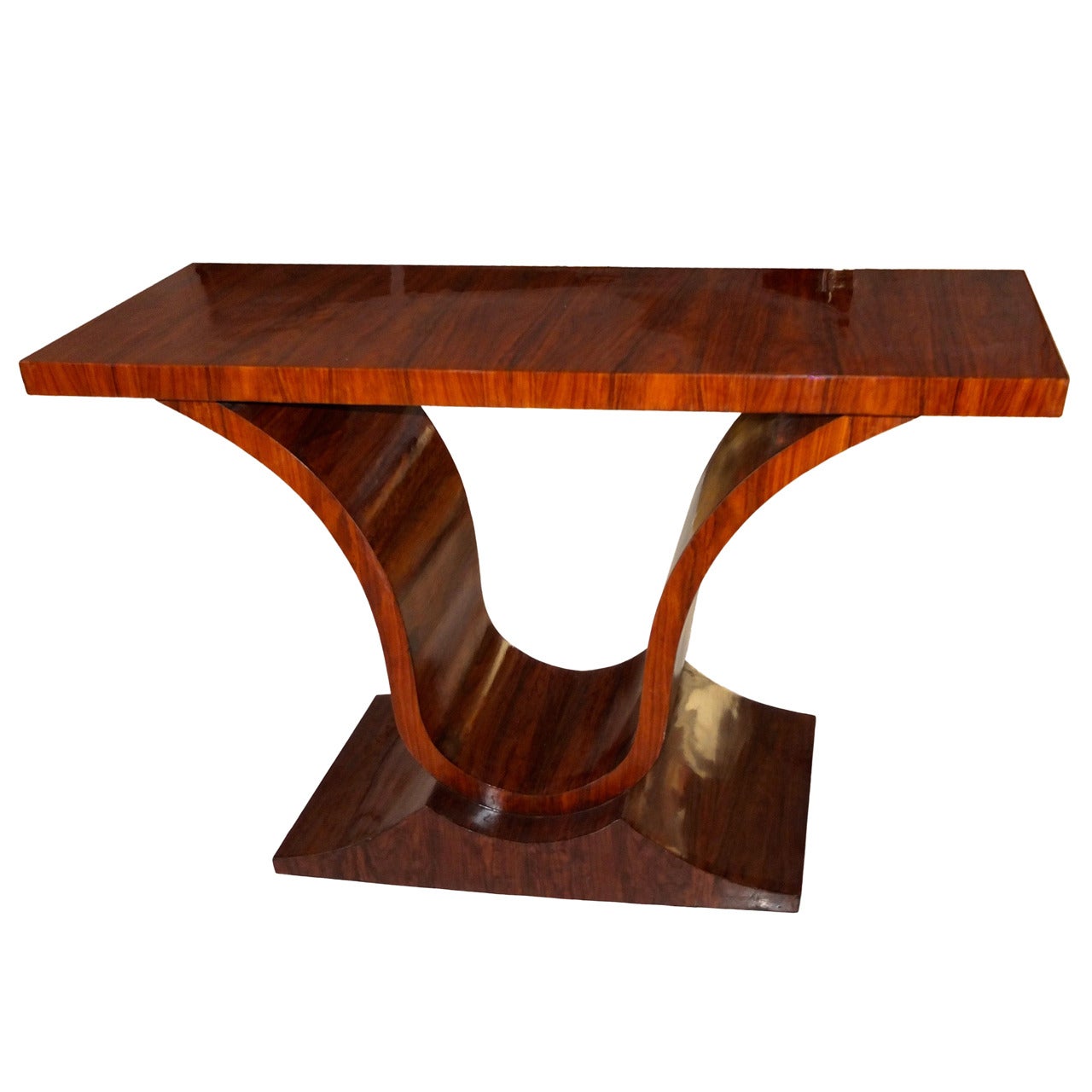 Art Deco Tulip Console Table in Rosewood at 1stDibs