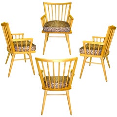 Four Maple Arm Chairs by Leslie Diamond for Conant Ball 9