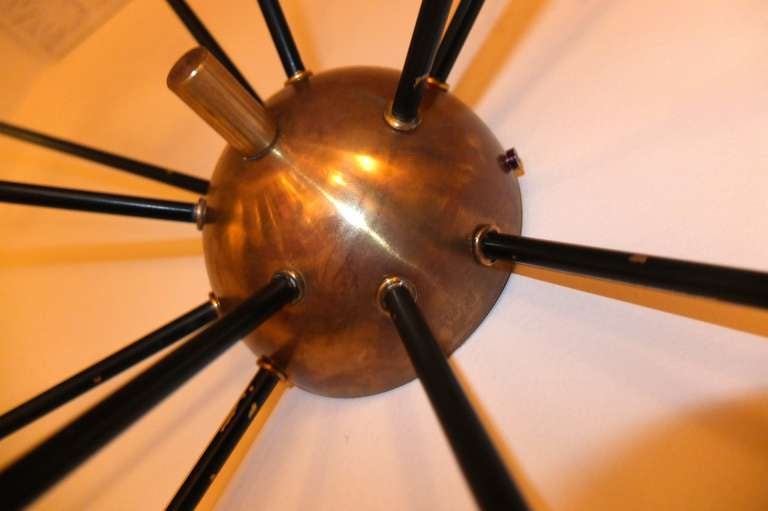 Rare Ceiling or Wall-Mounted Sputnik by Stilnovo In Good Condition In Hanover, MA