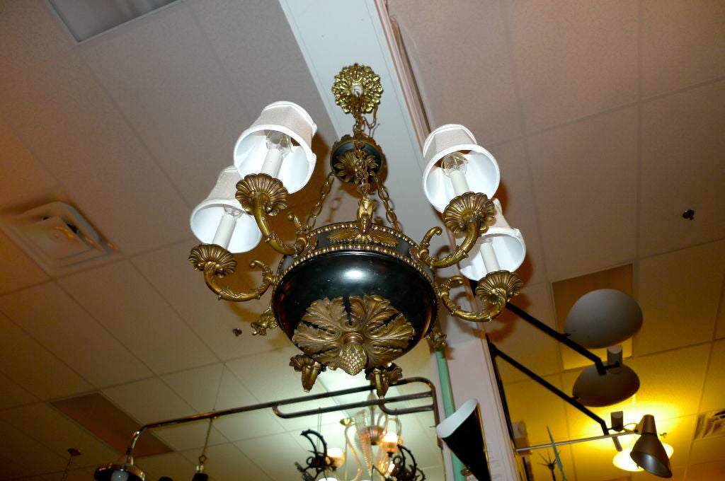 Mid-20th Century 6 Candle Empire Style Chandelier