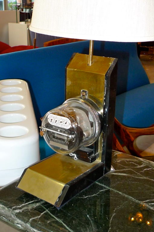 vintage electric meter lamp