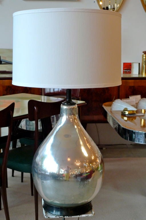 Large Single Mercury Glass Lamp