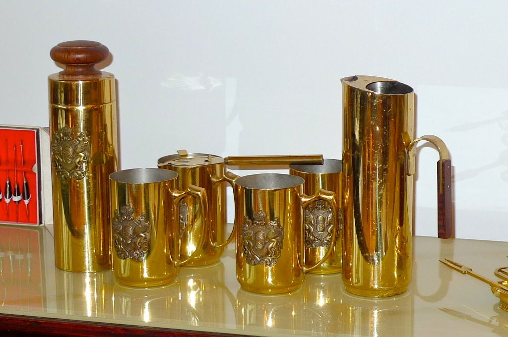 Italian Brass Barware For Sale 1