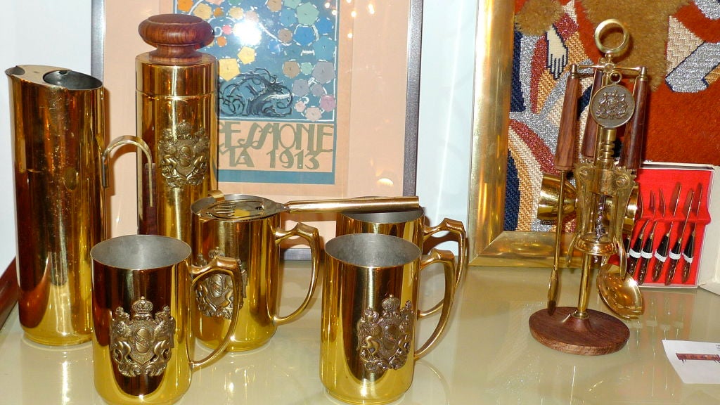 Italian Brass Barware For Sale 3