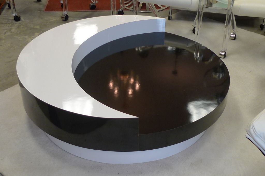 Italian Revolving Lunar Eclipse Cocktail Table