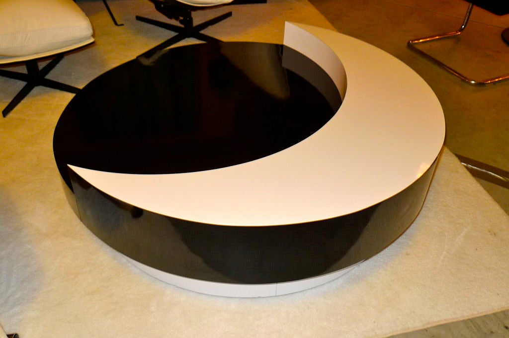 Late 20th Century Revolving Lunar Eclipse Cocktail Table