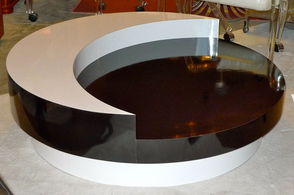 Laminate Revolving Lunar Eclipse Cocktail Table