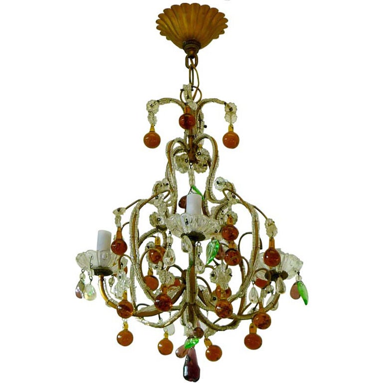 Maison Bagues Style Crystal Drop Chandelier