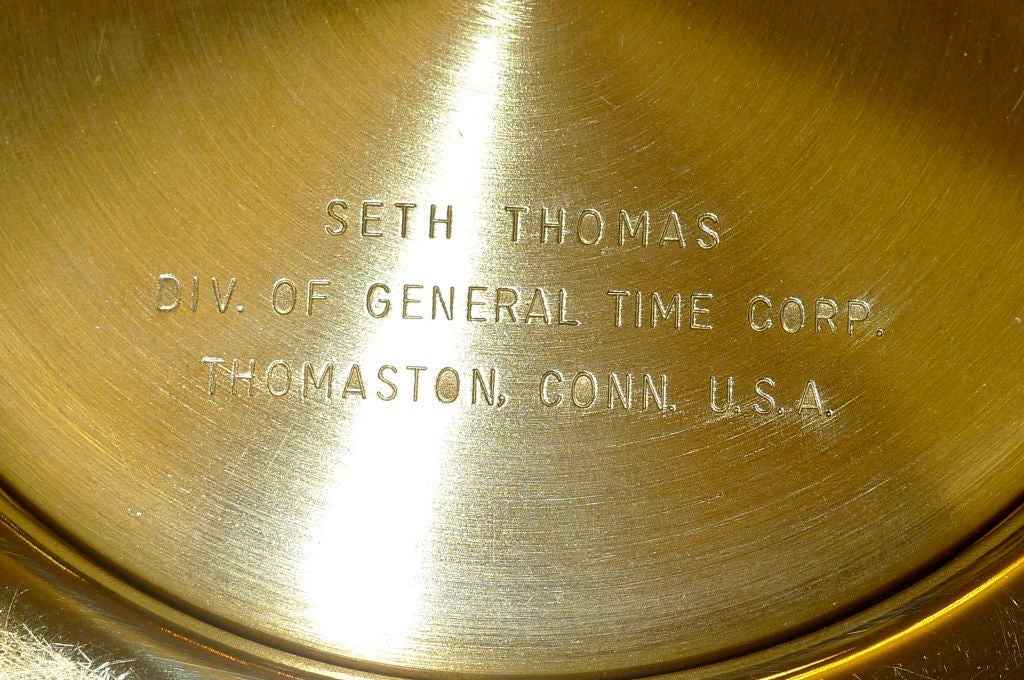 Seth Thomas 'Helmsman' Brass Ships Bell Clock In Excellent Condition In Hanover, MA
