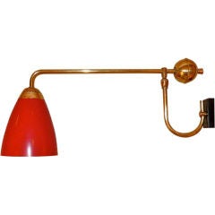 1950's French Modernist Balancing Swing-Arm Sconce