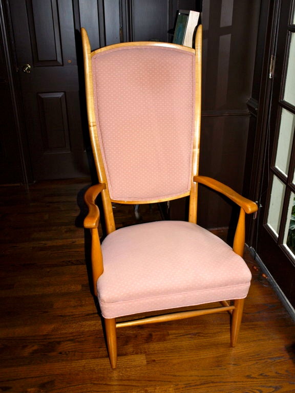 American High Back Arm Chair by Maxwell Royal For Sale at 1stDibs