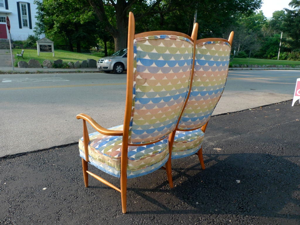 American High Back Arm Chair by Maxwell Royal In Excellent Condition In Hanover, MA
