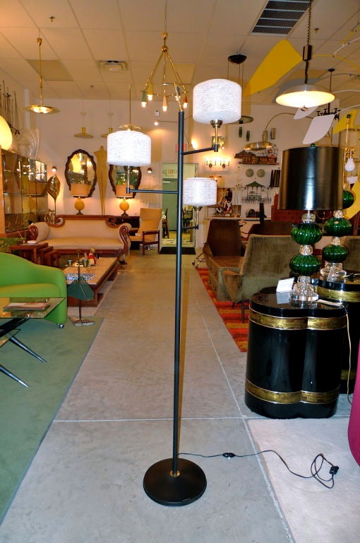 French 1950's Three Arm Floor Lamp by Lunel