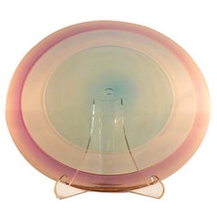 Retro Robin Mix Large Scale Mouth-Blown Lavender Glass Charger