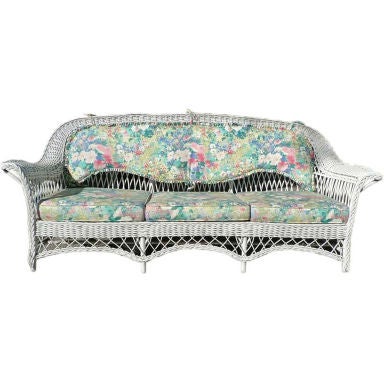 wicker antique sofa sofas 1stdibs furniture chintz cushions seating