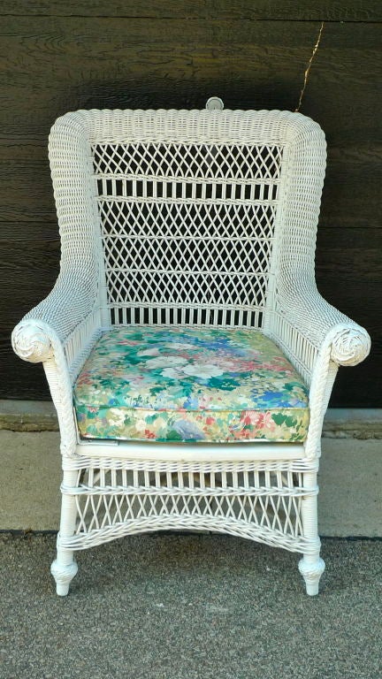 Antique Wicker Arm Chair 5