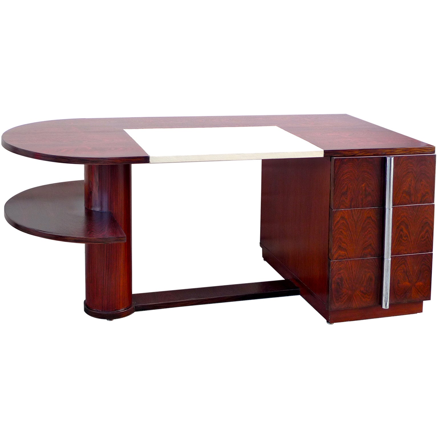 French Art Deco Rosewood Desk by Dominique