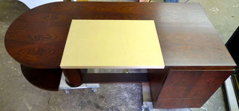 French Art Deco Rosewood Desk by Dominique 3