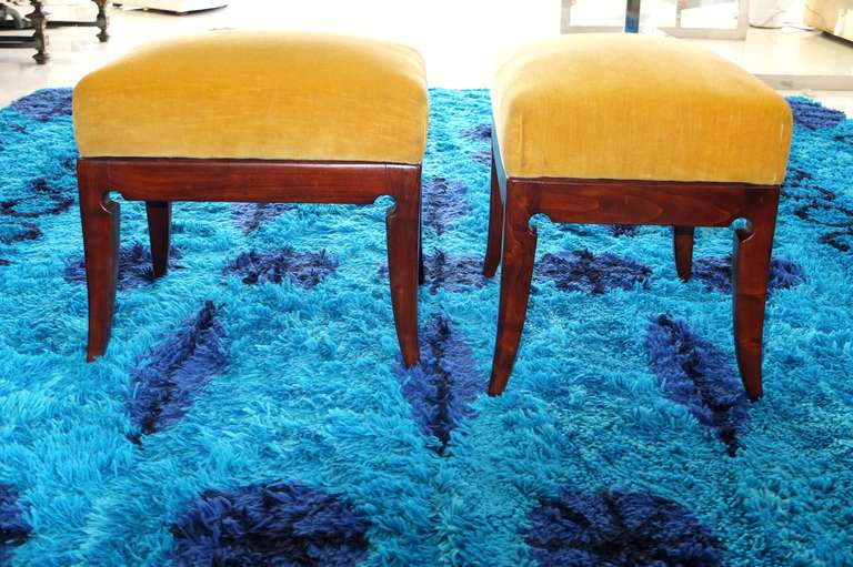 Pair of 1940's Italian Footstools For Sale 1