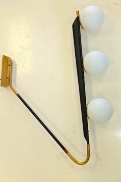 French 1950's Large Scale Wall or Ceiling Light by Lunel