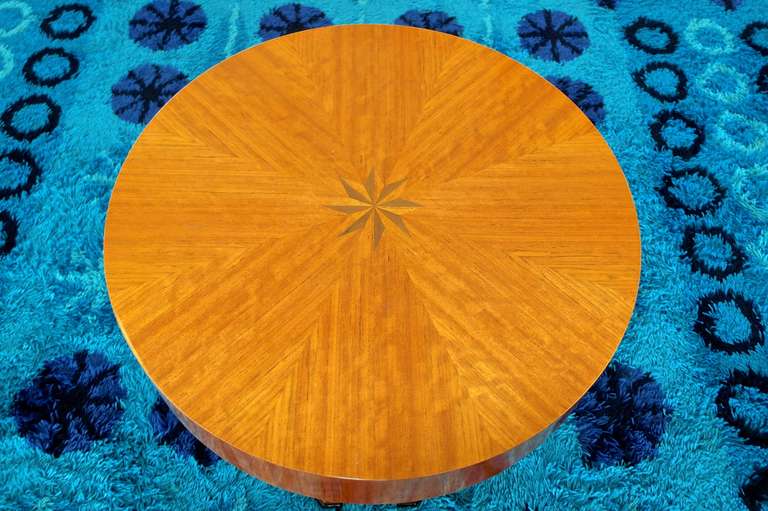 Tropical Olive Wood Pedestal Table by Gregg Lipton In Good Condition For Sale In Hanover, MA