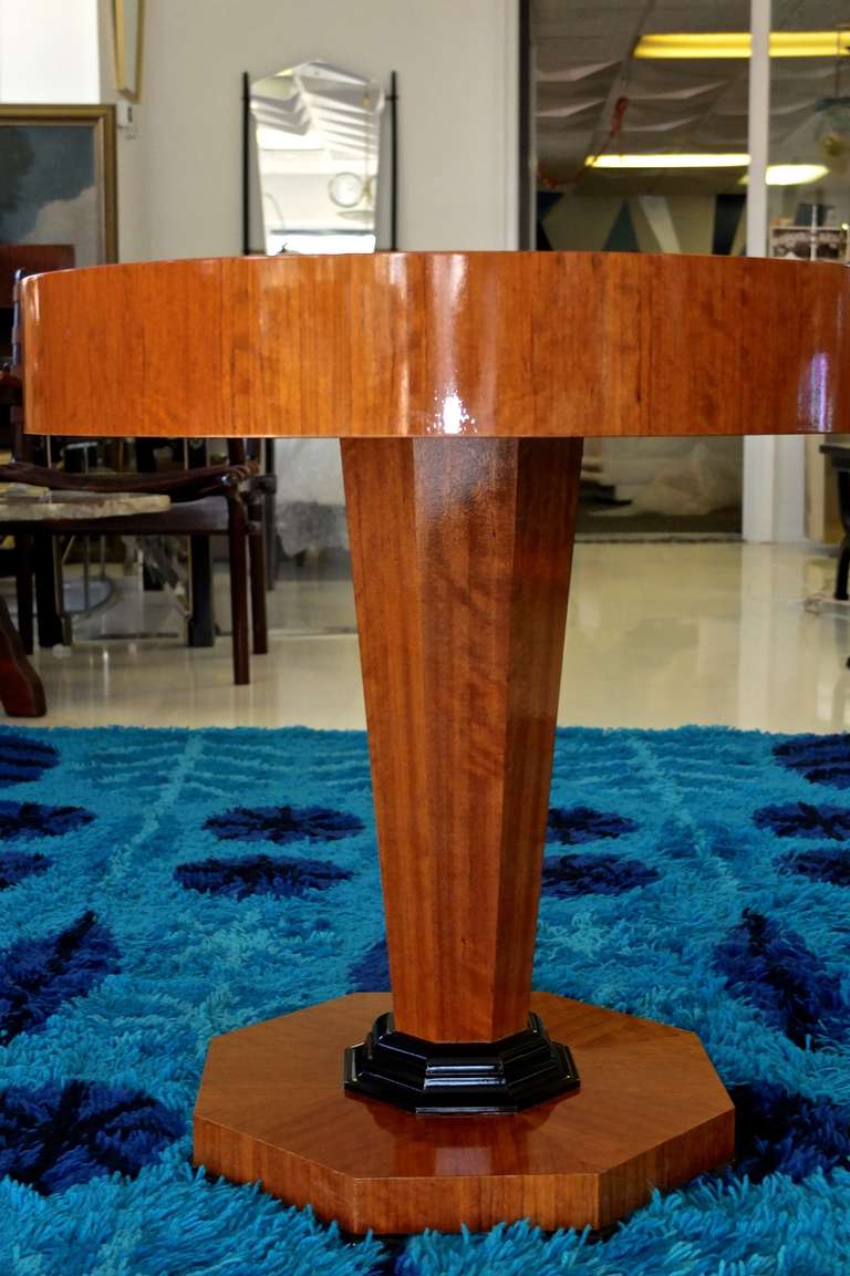 Tropical Olive Wood Pedestal Table by Gregg Lipton For Sale 4