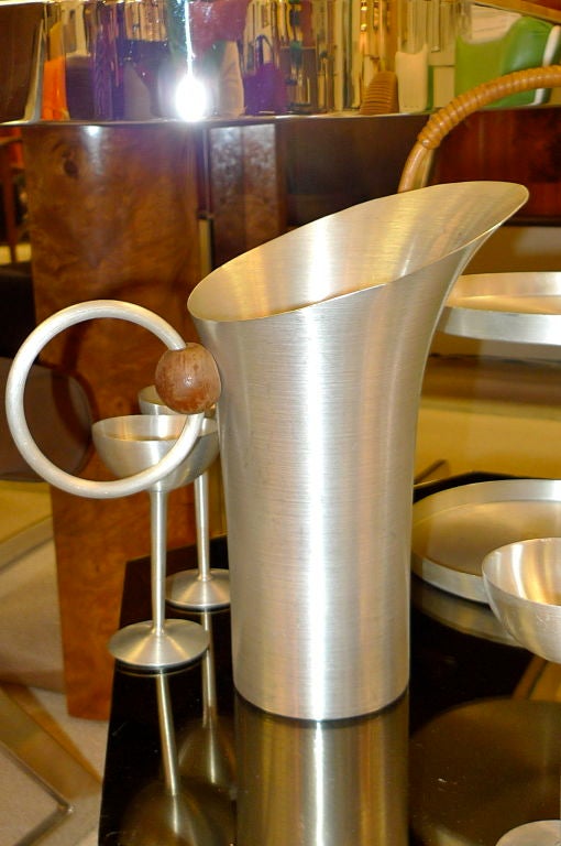 Russel Wright Spun Aluminum Informal Serving Accessories In Good Condition For Sale In Hanover, MA