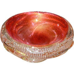 Seguso Murano Glass Bowl