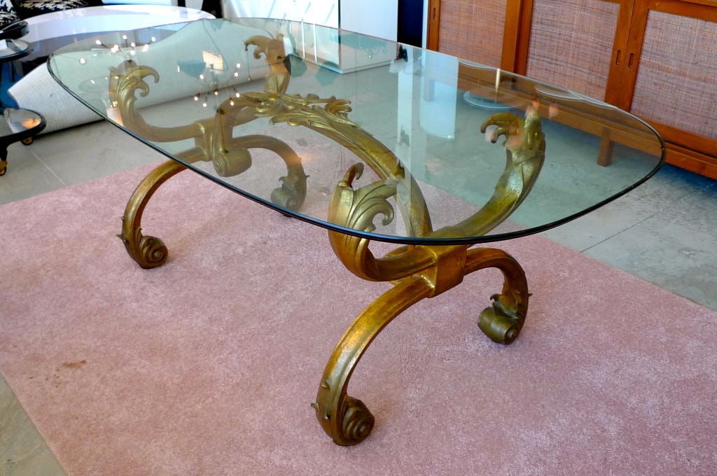 Italian Gilt Metal Desk +/or Dining Table